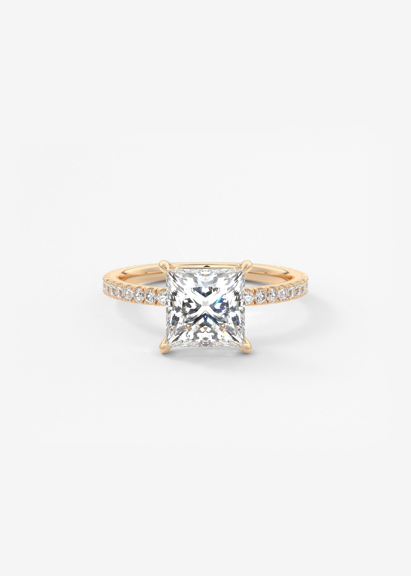 Princess Pave Lab Grown Diamond Engagement Ring
