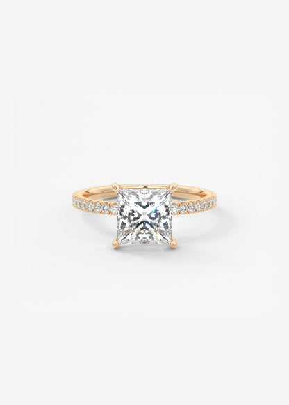 Princess Pave Lab Grown Diamond Engagement Ring