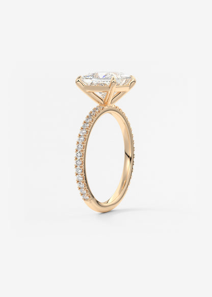 Princess Pave Lab Grown Diamond Engagement Ring