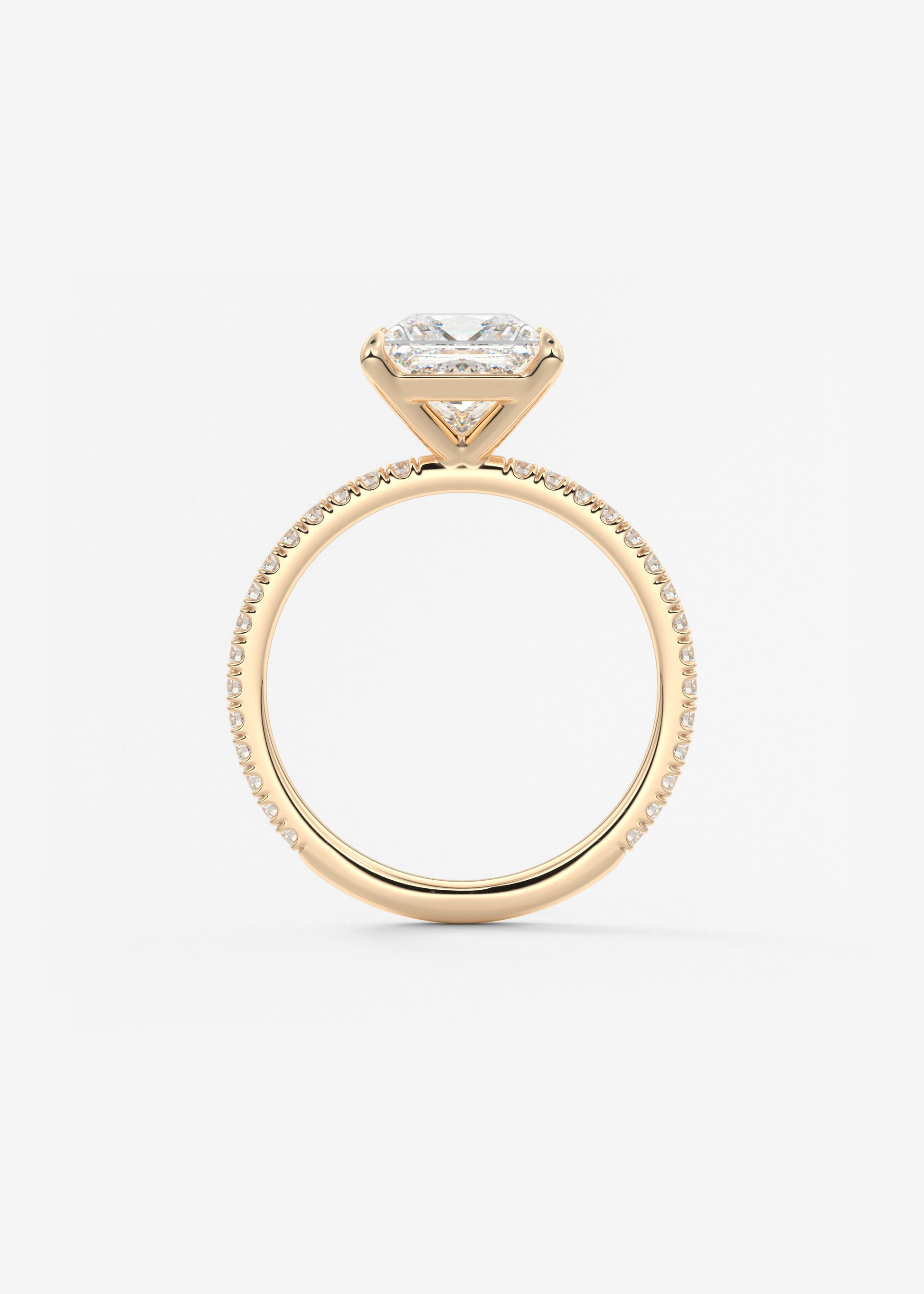 Princess Pave Lab Grown Diamond Engagement Ring
