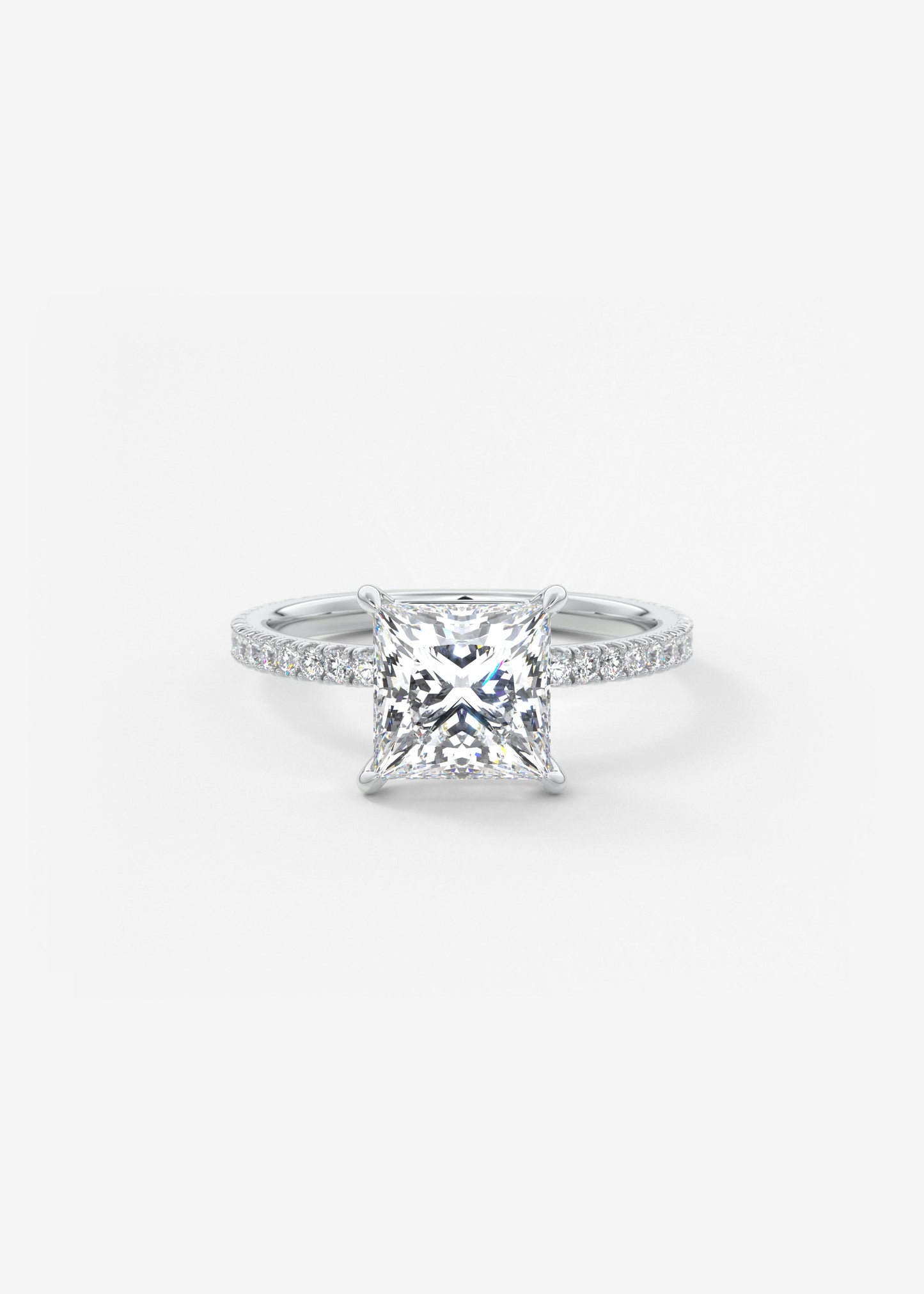 Princess Pave Lab Grown Diamond Engagement Ring