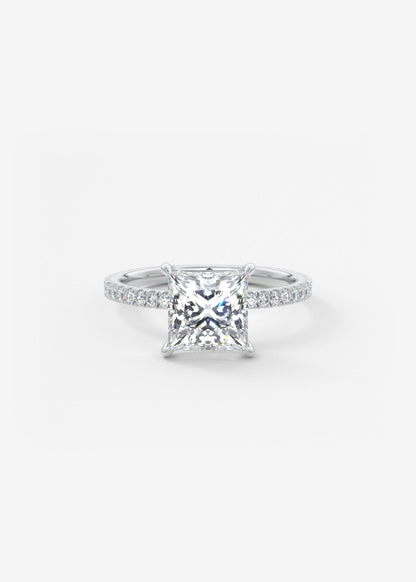 Princess Pave Lab Grown Diamond Engagement Ring