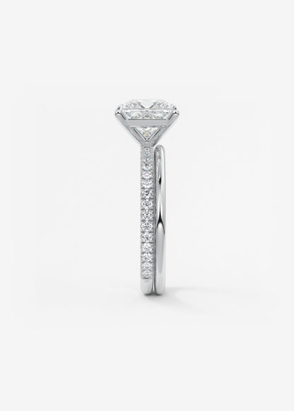 Princess Pave Lab Grown Diamond Engagement Ring