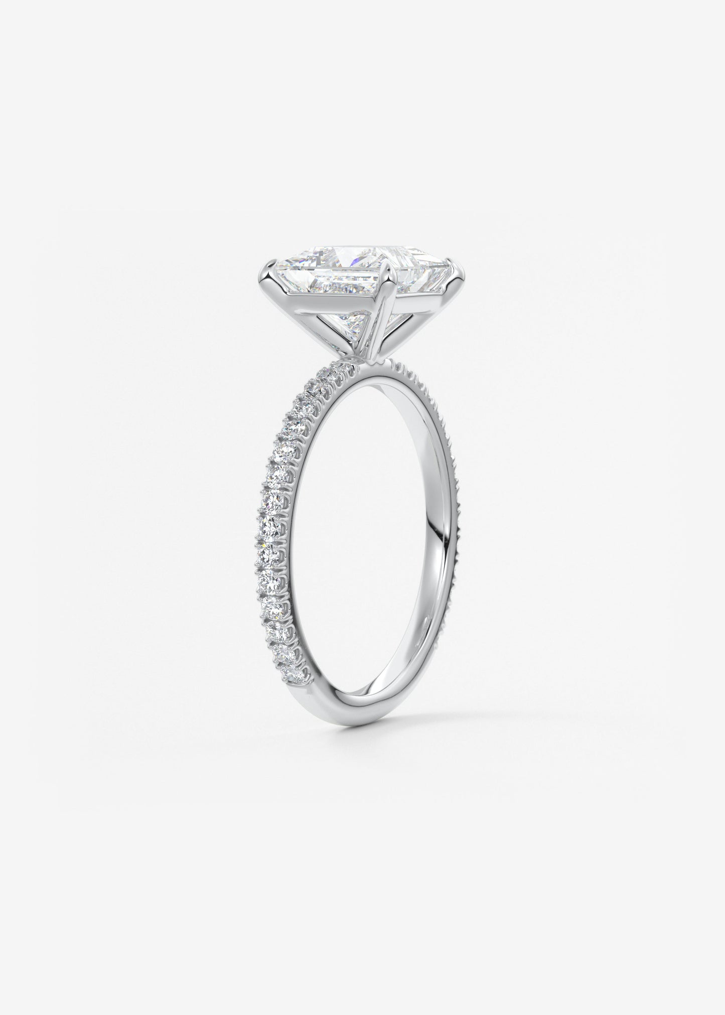 Princess Pave Lab Grown Diamond Engagement Ring