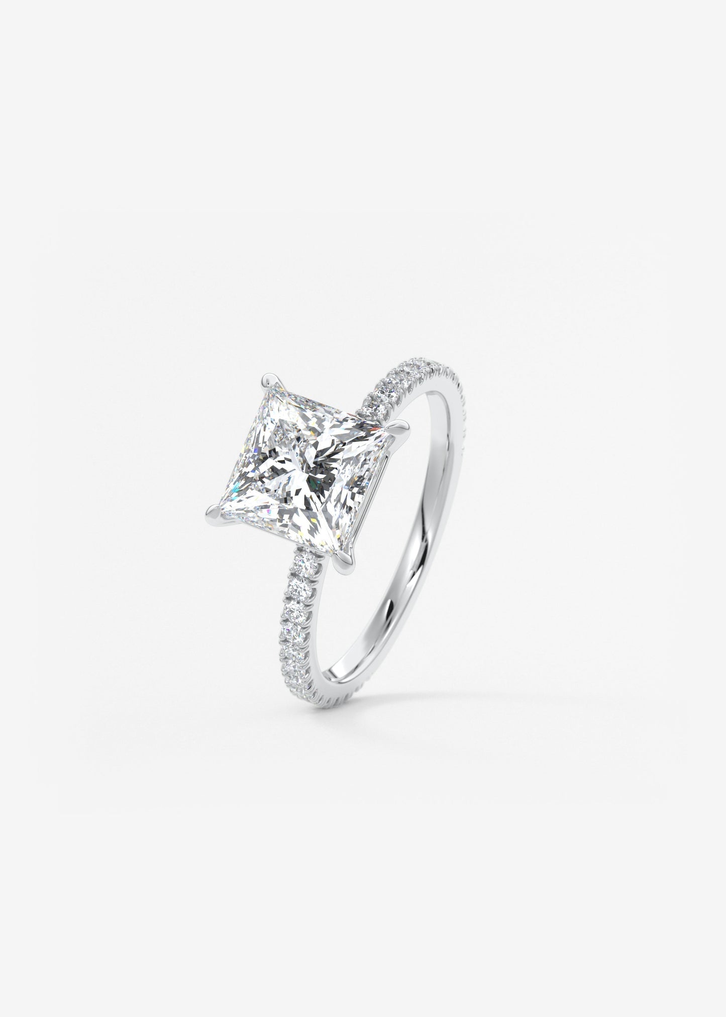 Princess Pave Lab Grown Diamond Engagement Ring