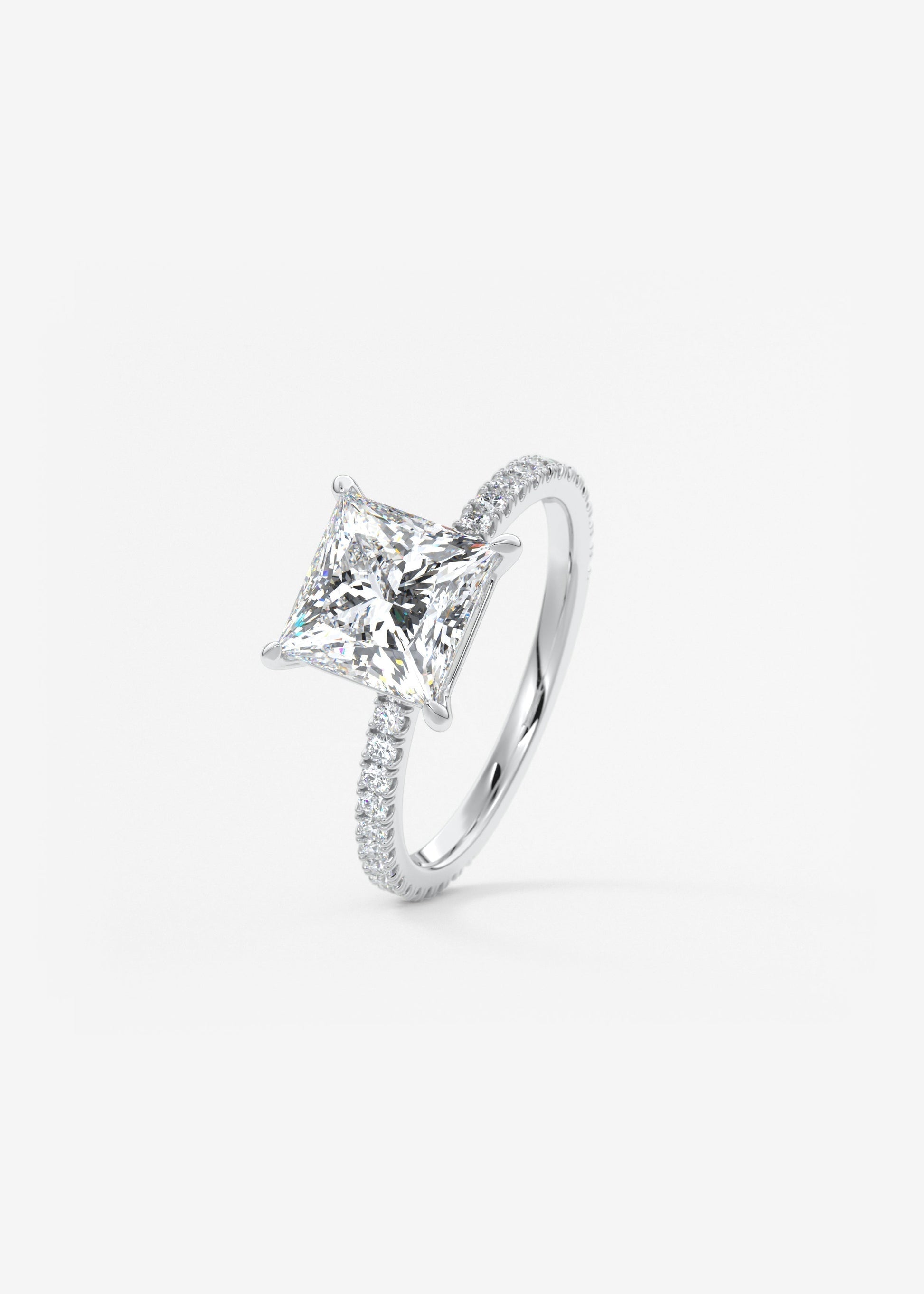 Princess Pave Lab Grown Diamond Engagement Ring