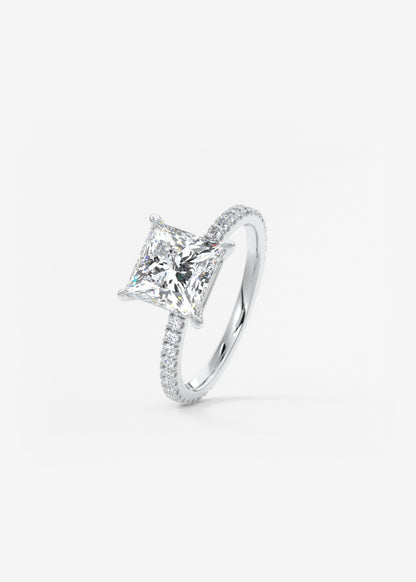 Princess Pave Lab Grown Diamond Engagement Ring