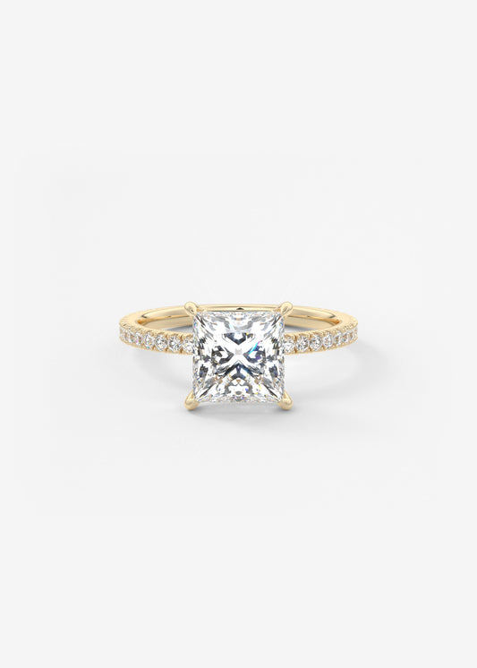 Princess Pave Lab Grown Diamond Engagement Ring