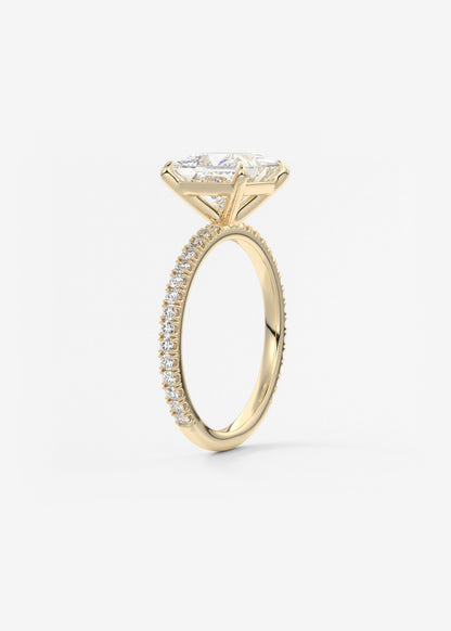 Princess Pave Lab Grown Diamond Engagement Ring