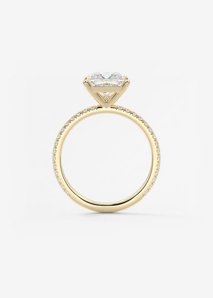 Princess Pave Lab Grown Diamond Engagement Ring