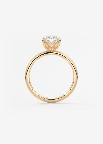 Cushion Solitaire Lab Grown Diamond Engagement Ring