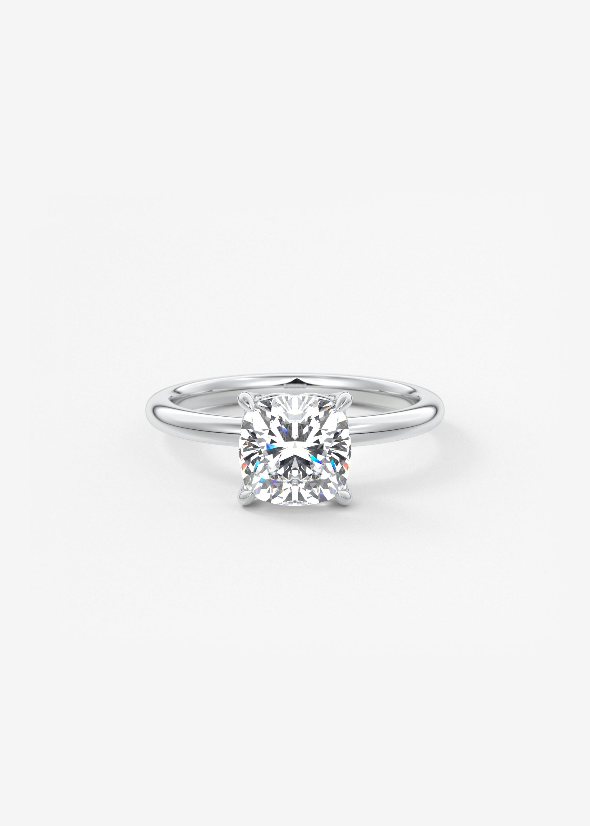 Cushion Solitaire Lab Grown Diamond Engagement Ring