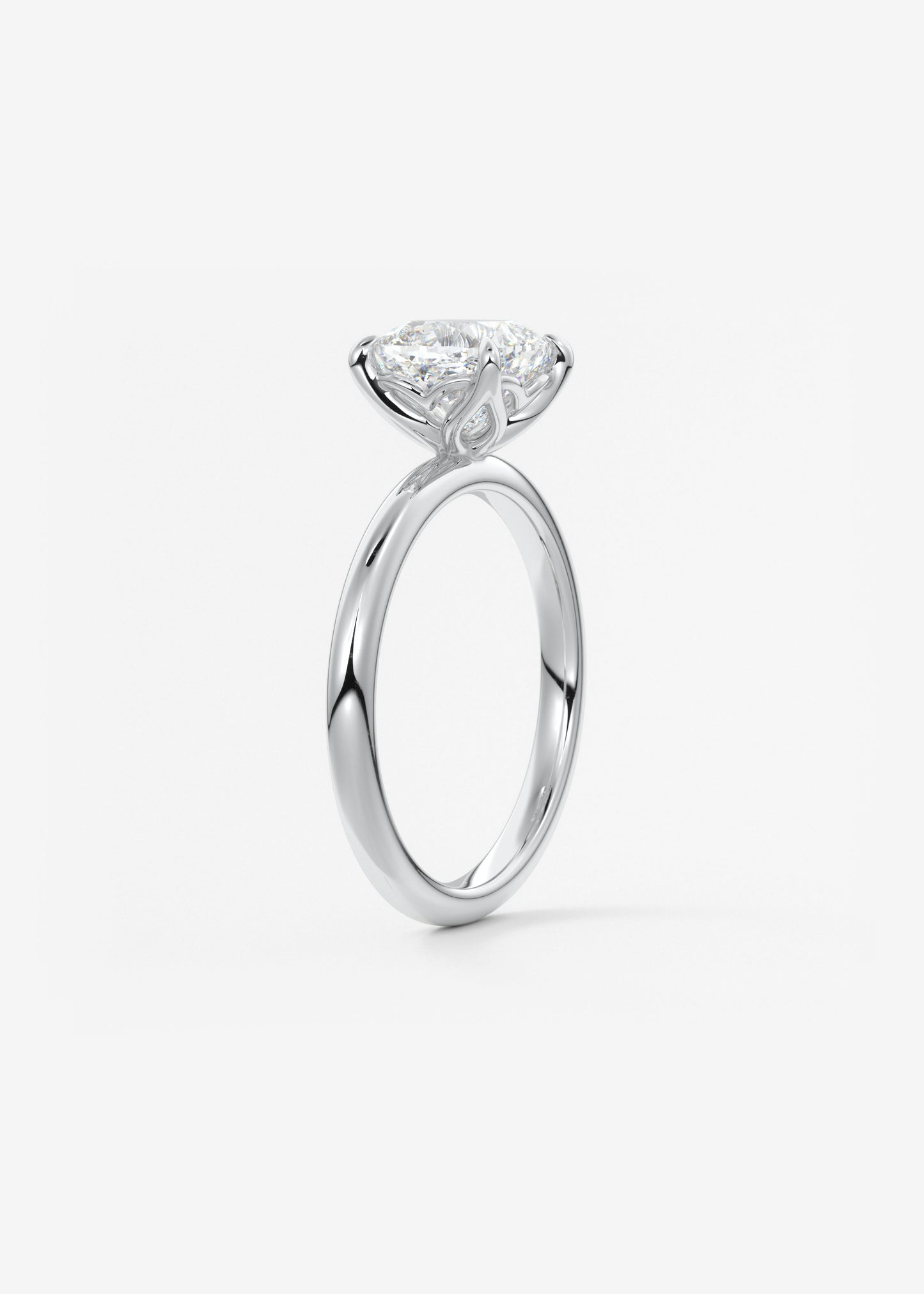 Cushion Solitaire Lab Grown Diamond Engagement Ring