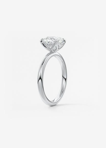Cushion Solitaire Lab Grown Diamond Engagement Ring