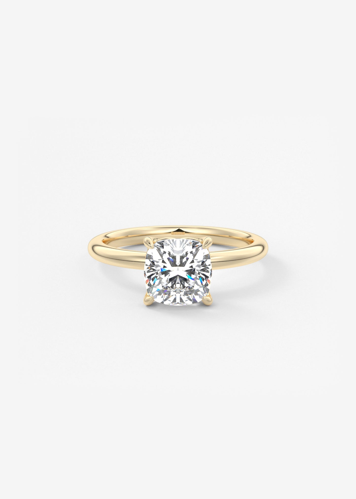 Cushion Solitaire Lab Grown Diamond Engagement Ring