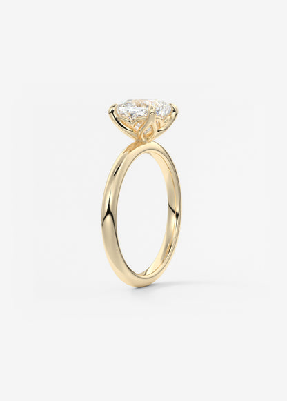 Cushion Solitaire Lab Grown Diamond Engagement Ring