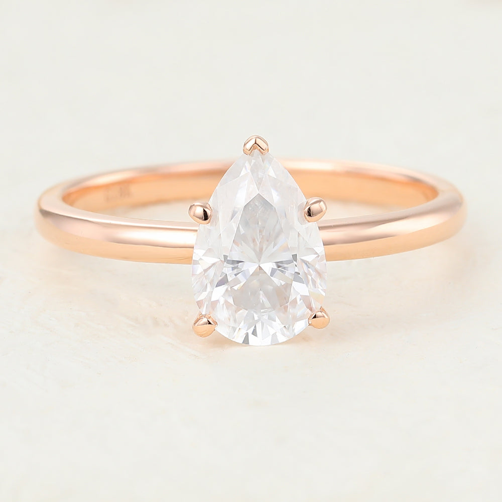 Pear Solitaire Lab-Grown Diamond Engagement Ring