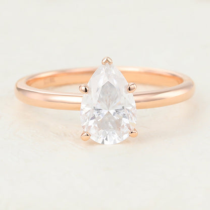 Pear Solitaire Lab-Grown Diamond Engagement Ring
