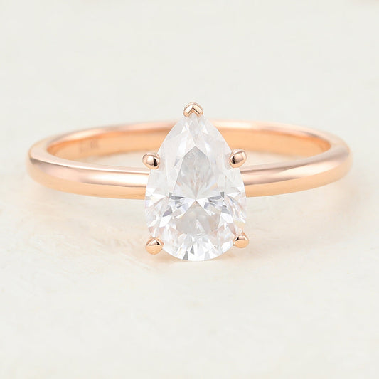 Pear Solitaire Lab-Grown Diamond Engagement Ring