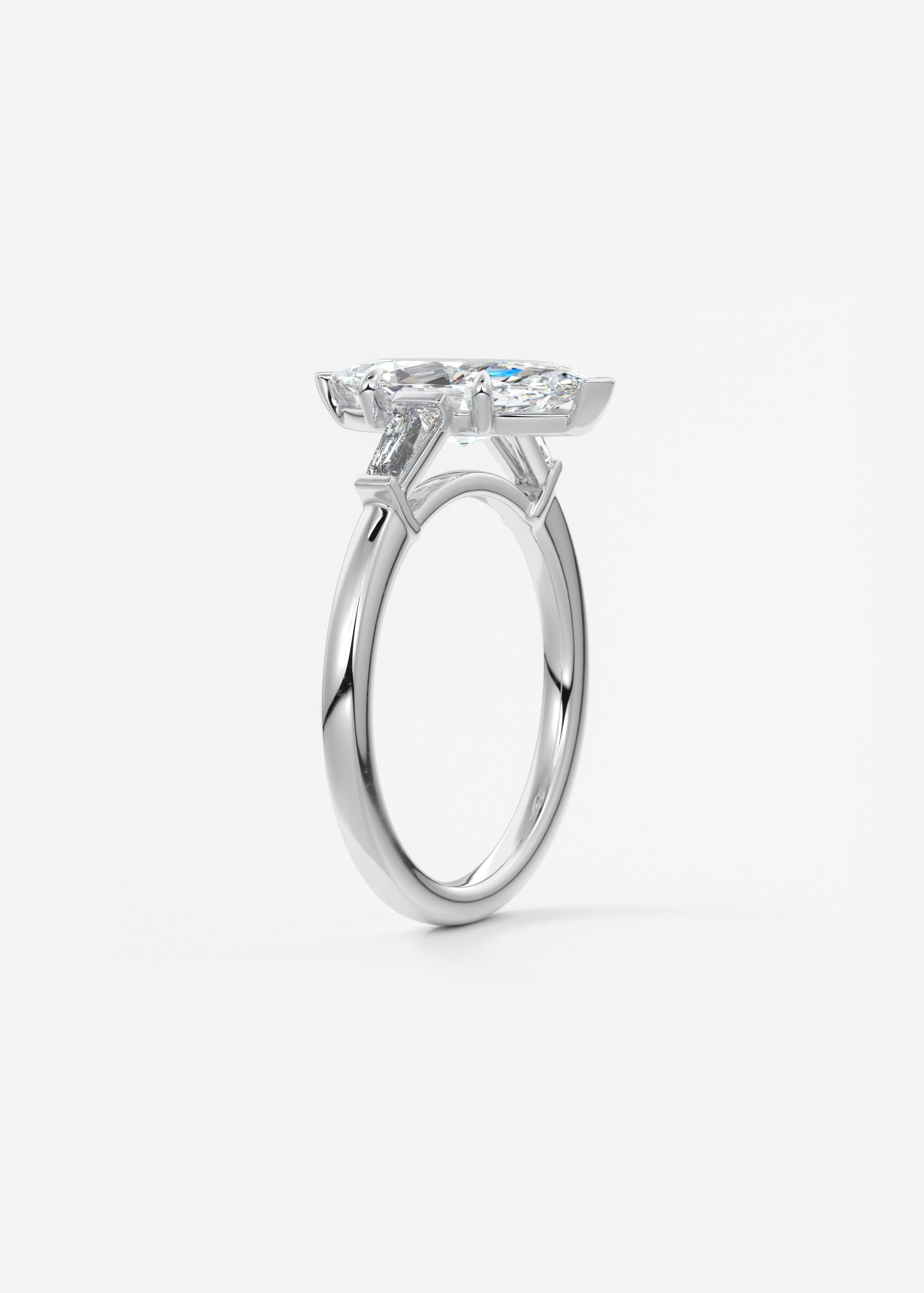 Marquise Three Stone Lab Grown Diamond Engagement Ring