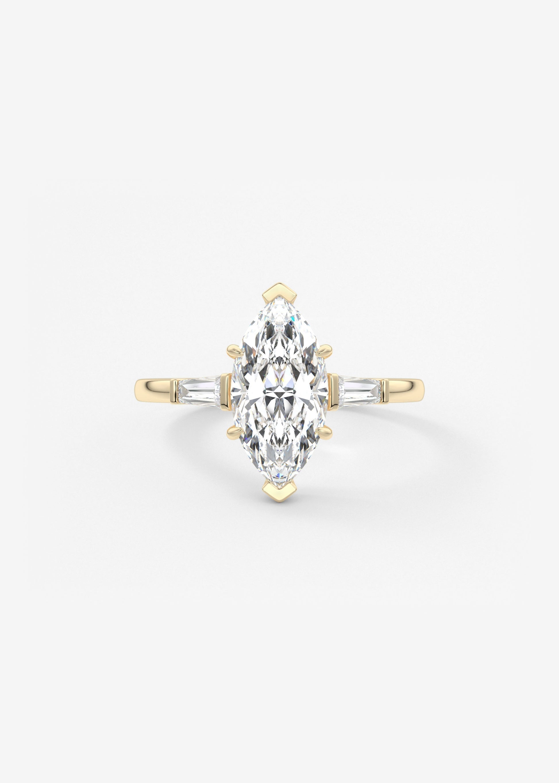 Marquise Three Stone Lab Grown Diamond Engagement Ring