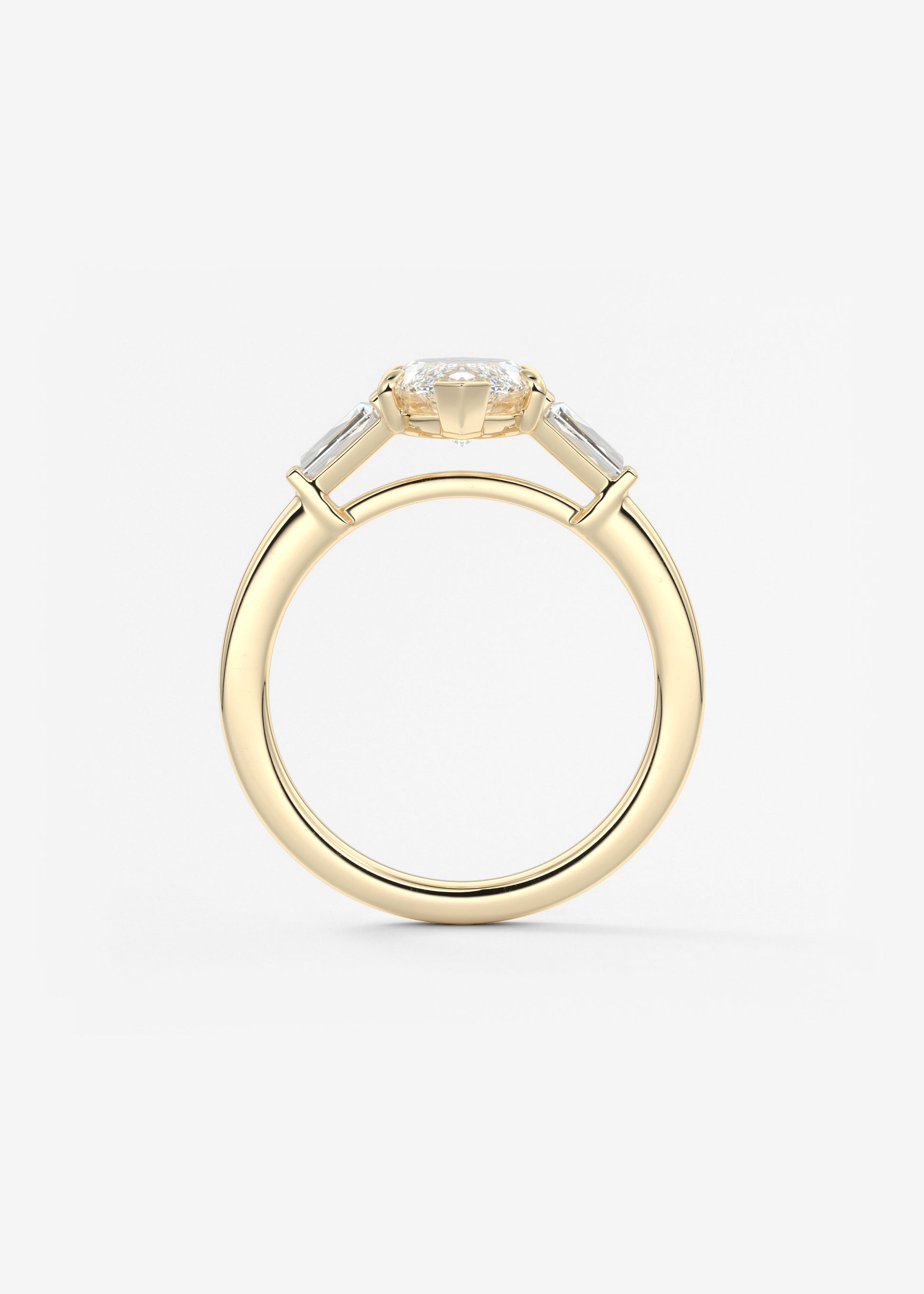 Marquise Three Stone Lab Grown Diamond Engagement Ring