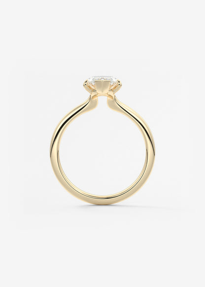 Marquise Three Stone Bezel Lab Grown Diamond Engagement Ring