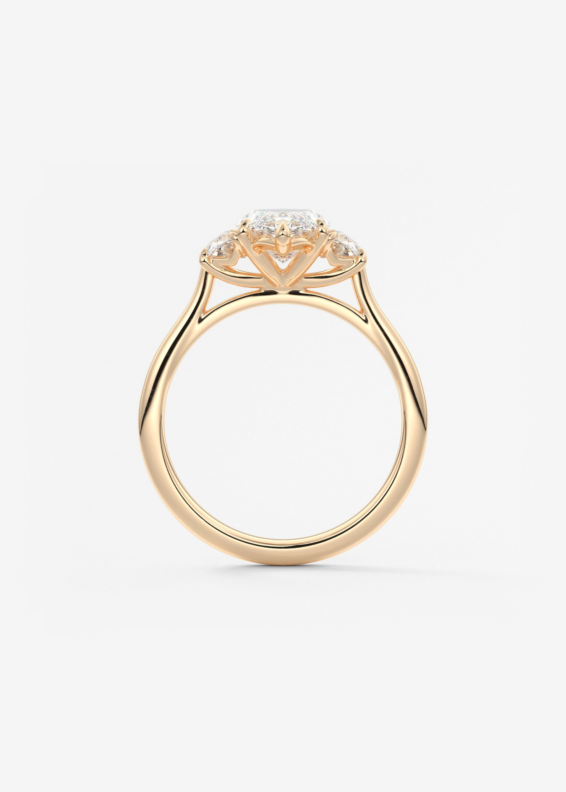 Marquise Three Stone Lab Grown Diamond Engagement Ring