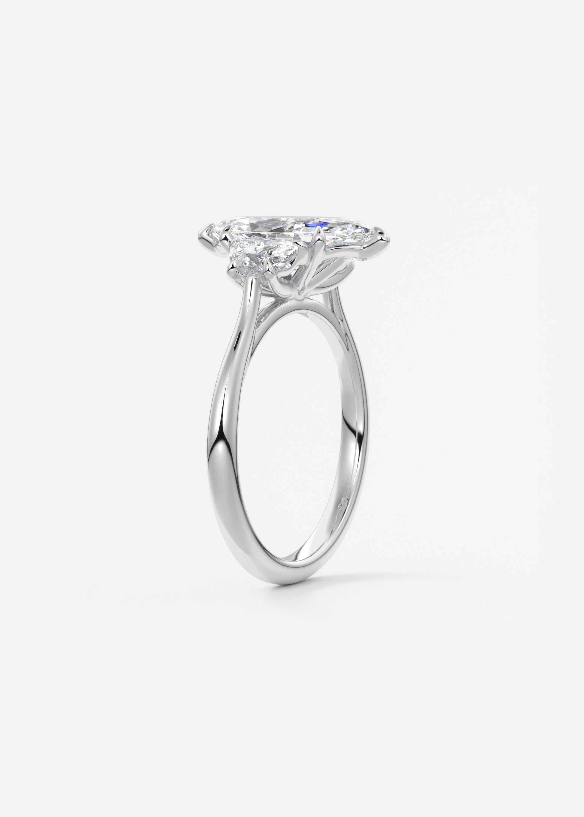 Marquise Three Stone Lab Grown Diamond Engagement Ring
