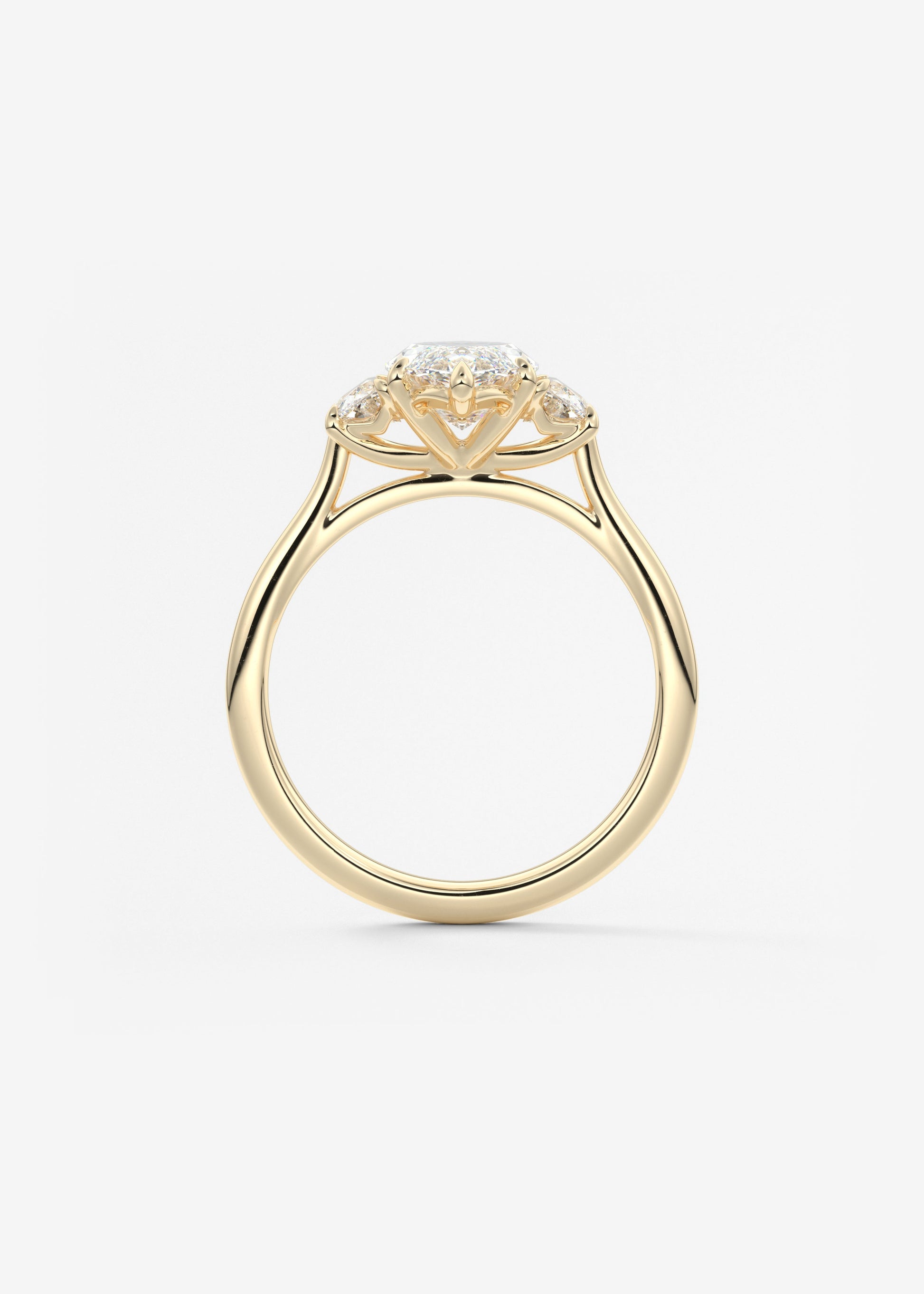 Marquise Three Stone Lab Grown Diamond Engagement Ring