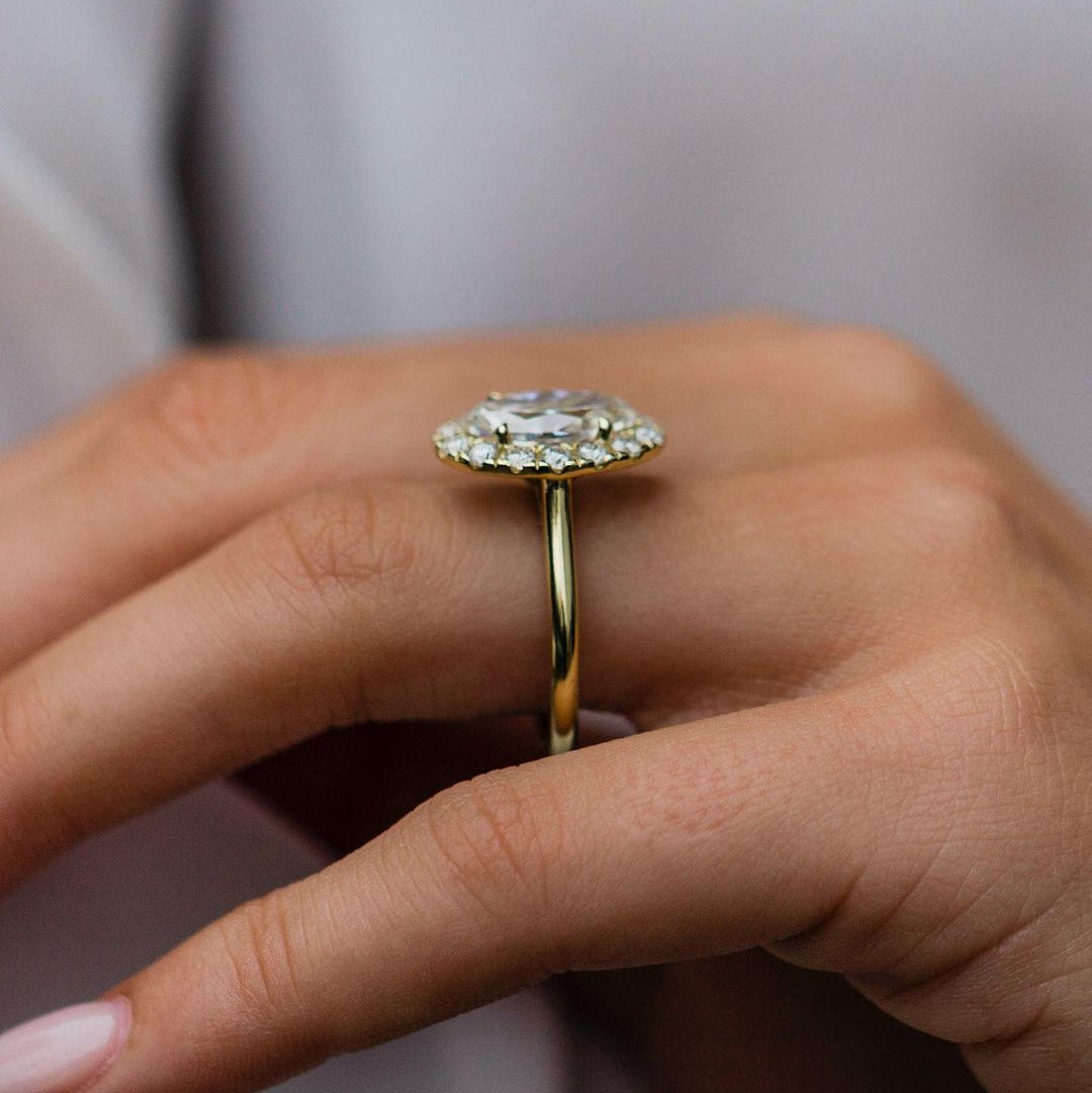Oval Halo Lab Grown Diamond Engagement Ring