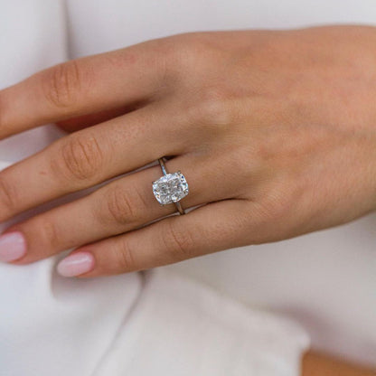 Cushion Solitaire Lab Grown Diamond Engagement Ring