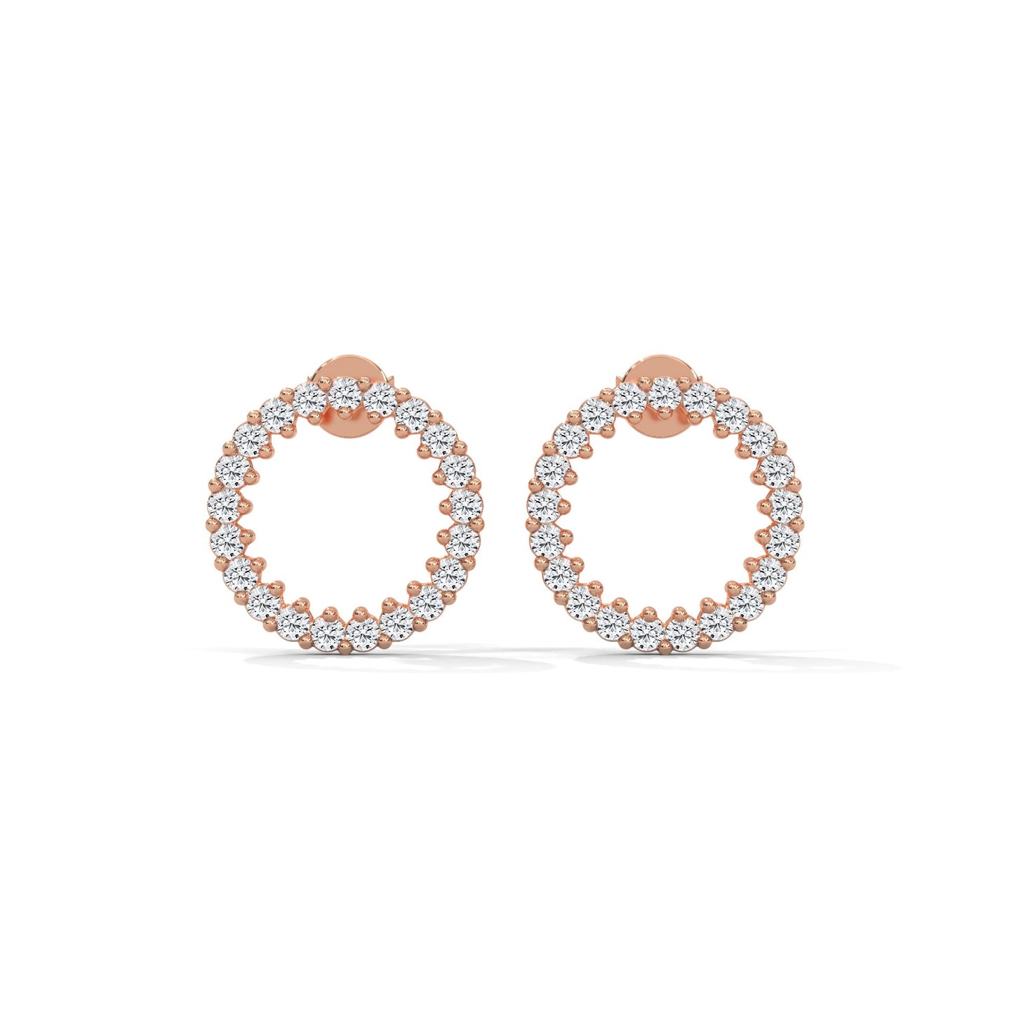 1.2 TCW Round Cut Moissanite Huggies Earrings