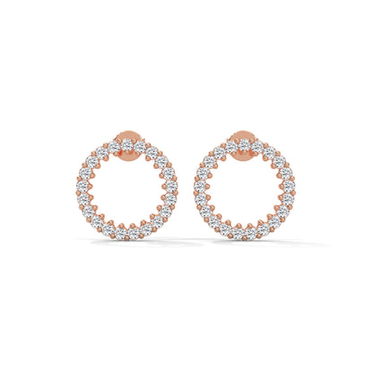 1.2 TCW Round Cut Moissanite Huggies Earrings