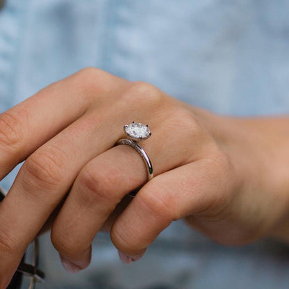 Round Pave Lab Grown Diamond Engagement Ring