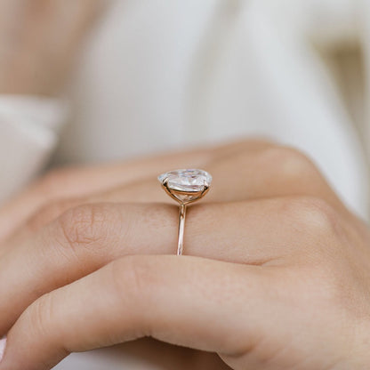 Pear Solitaire Lab Grown Diamond Engagement Ring