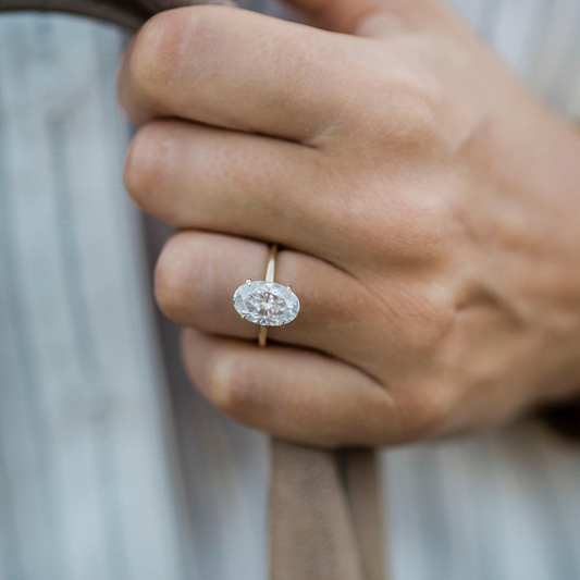 Oval Solitaire Lab Grown Diamond Engagement Ring
