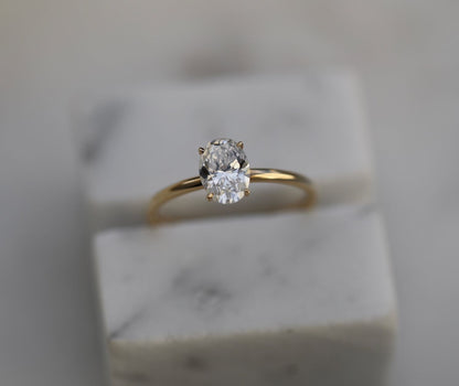 Oval Solitaire Lab Grown Diamond Engagement Ring
