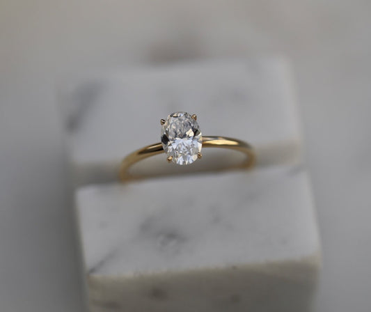 Oval Solitaire Lab Grown Diamond Engagement Ring