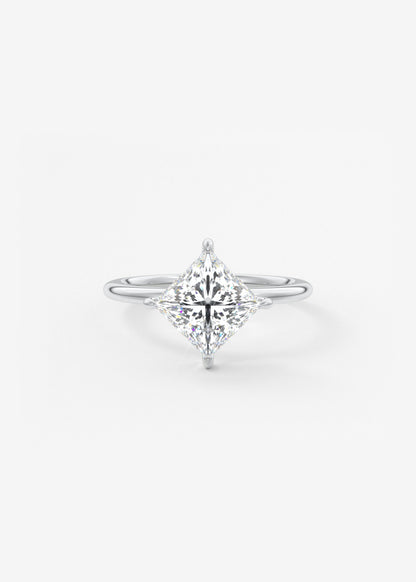 Princess Solitaire Lab Grown Diamond Engagement Ring