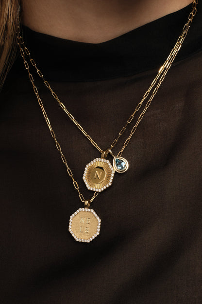 Roma Pear Gemstone Pendant | Silver
