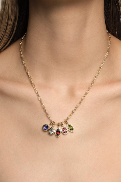 Roma Pear Gemstone Pendant | Silver