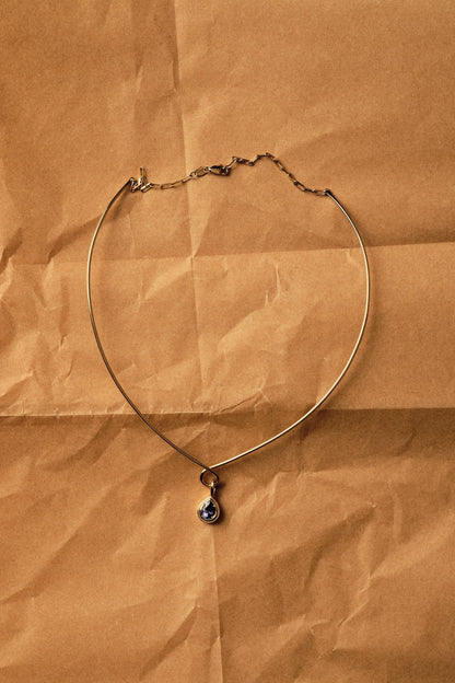 Roma Pear Gemstone Pendant | Silver