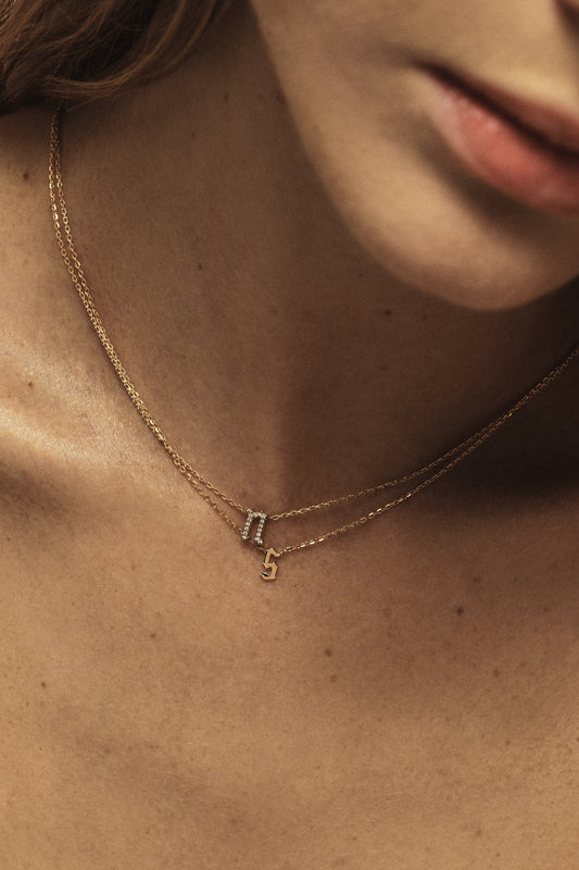 Gothic Letter Necklace | 925 Sterling Silver