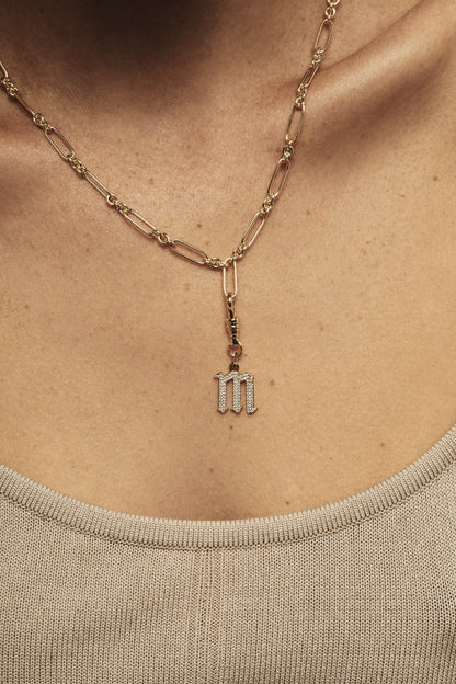 Moissanite Gothic Letter Pendant | 925 Sterling Silver
