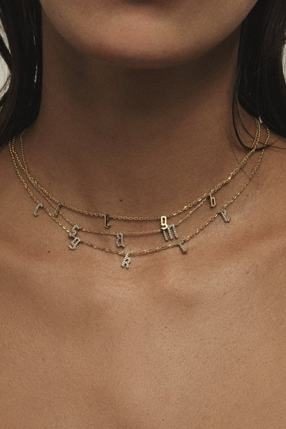 Gothic Letter Necklace | 925 Sterling Silver