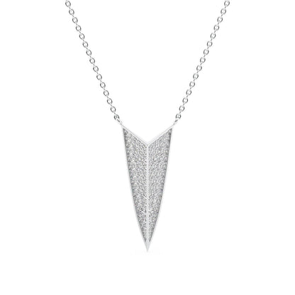 0.5 CT Carats Round Shape Moissanite Arrow Pave Necklace