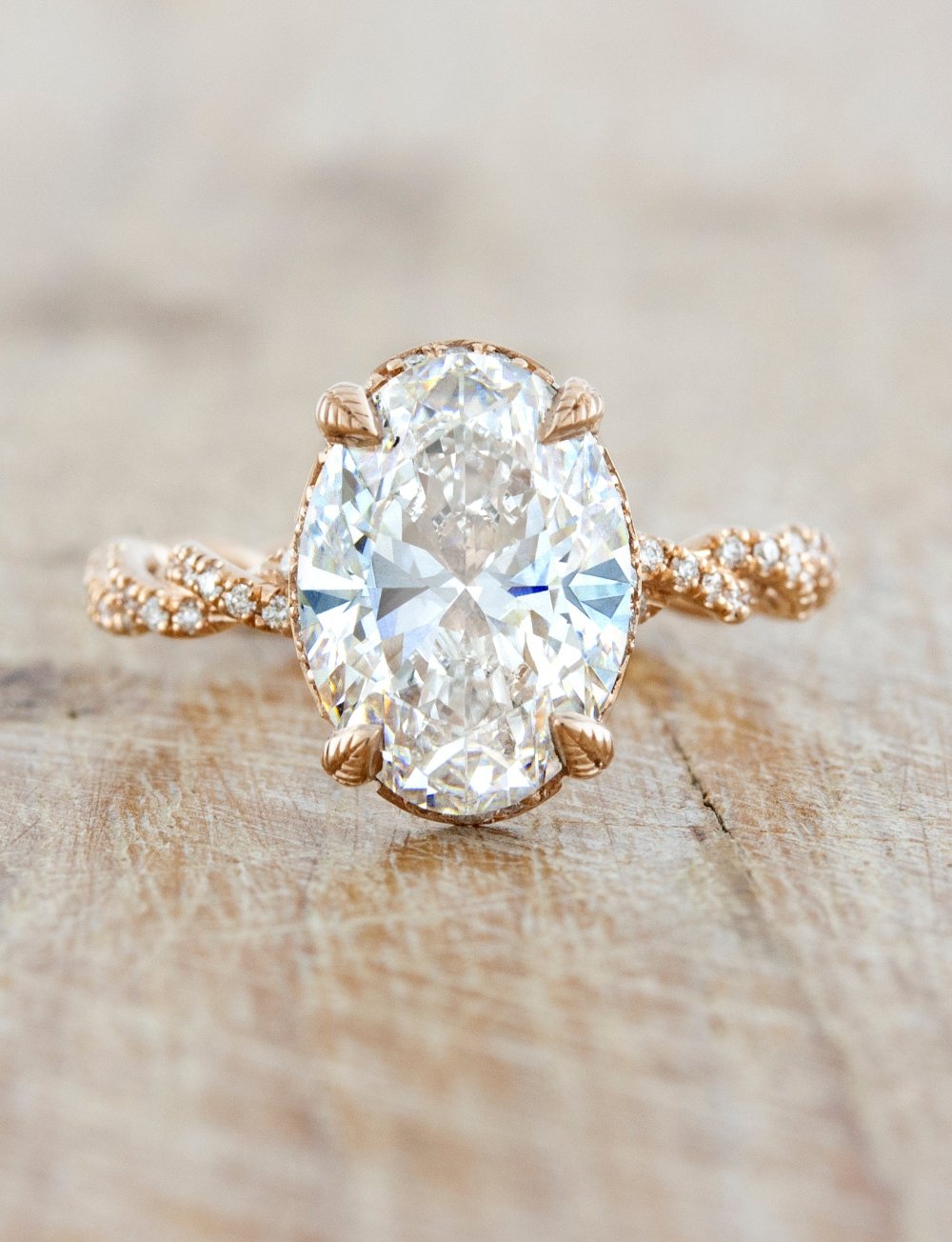 3 CT Oval Hidden Halo & Criss Cross Pave Lab Grown Diamond Engagement Ring