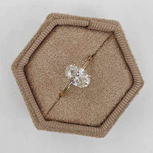 Oval Solitaire Lab Grown Diamond Engagement Ring