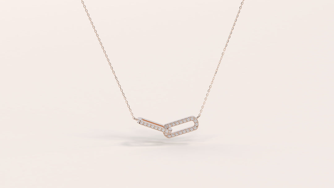 0.4 CT Round Shape Moissanite Infinity Interlinked Necklace